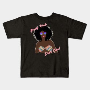 Beach Hair Don't Care! | Afro Hairstyle | Cherie's Art(c)2022 Kids T-Shirt